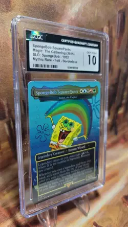 MTG Spongebob Squarepants #1932 🌈 Foil Borderless Secret Lair SpongeBob CGC 10 - Image 3