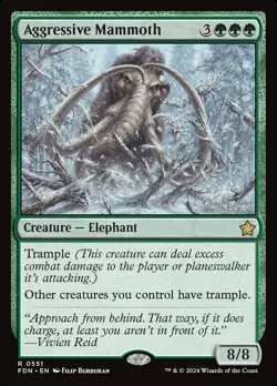 MTG Aggressive Mammoth ** Foundations ** English (NM) - Image 1