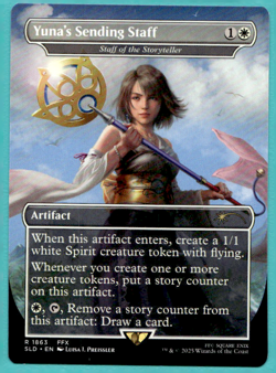 YUNA'S SENDING STAFF - STAFF OF THE STORYTELLER SECRET LAIR DROP SLD MTG 1863 - Image 1