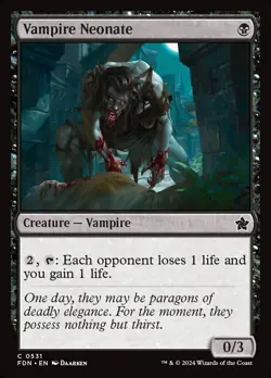 MTG Vampire Neonate ** Foundations ** English (NM) - Image 1