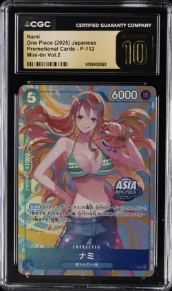 2025 ONE PIECE JPN PROMO CARDS MINI-TIN VOL 2 #P-112 NAMI CGC 10 PRISTINE - Image 1