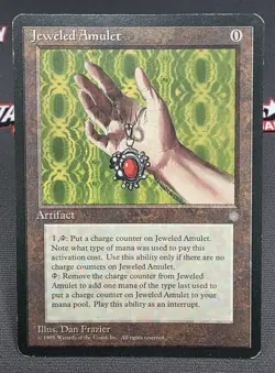 MTG Jeweled Amulet- DAMAGED -Ice Age Magic the Gathering Card #326 - Image 1