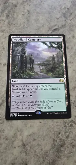 Woodland Cemetery Commander: Tarkir: Dragonstorm Regular Land Rare MTG NM - Image 1
