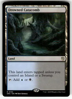 DROWNED CATACOMB #152 MTG COMMANDER: AETHERDRIFT RARE - Image 1