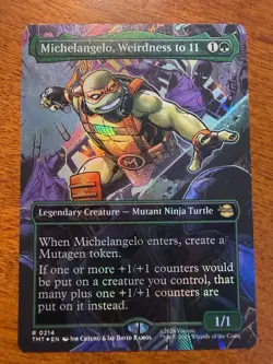 Michelangelo, Weirdness to 11 Borderless FOIL MTG Teenage Mutant Ninja Turtles - Image 1