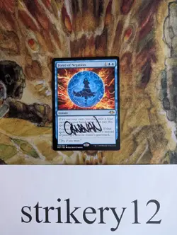 1x Force of Negation – Modern Horizons – Signed by Paul Scott Canavan – MTG - Image 1