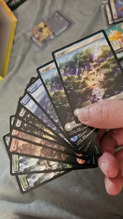 Final Fantasy Chocobo Track Stamped Foil Lands Set Of 10 Magic The Gathering NM - Image 1