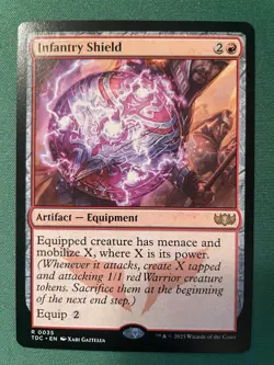 2025 Infantry Shield NM Commander: Tarkir: Dragonstorm 35 MTG Rare - Image 1