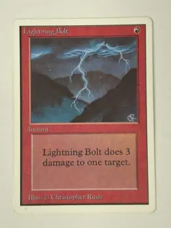 Magic the Gathering MTG Unlimited Lightning Bolt LP Free Ship! BB - Image 1