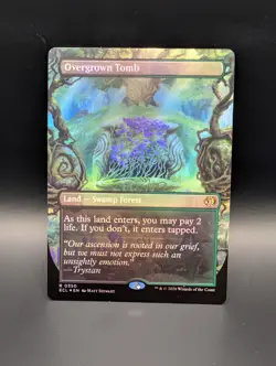 MTG - Overgrown Tomb - FOIL BORDERLESS - Land (Swamp/Forest) - ECL #350 - Rare - Image 1
