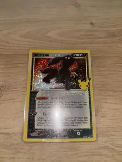 Pokemon TCG Umbreon Gold Star 17/17 Celebrations 25th Anniversary NM/M Condition - Image 2