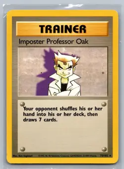 Imposter Professor Oak Base Set #073/102 Rare Pokemon Card - Image 1