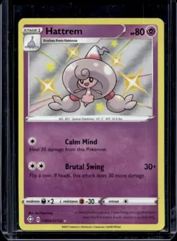 2021 Pokemon SWSH Shining Fates Hattrem Shiny Vault #SV055/SV122 - Image 1