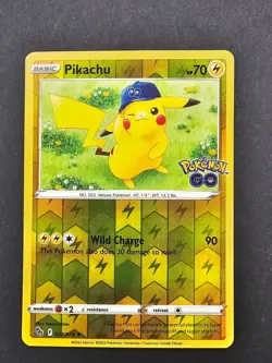 Pikachu (28) Reverse Holo Holo Rare Pokemon GO 028/078 NM - Image 1