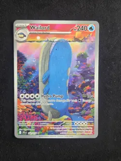 Pokemon Journey Together Wailord 162/159 Illustration Rare IR NM - Image 1