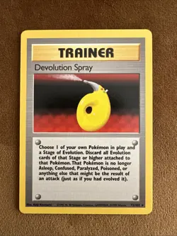 Devolution Spray Non Holo Rare 72/102 Base Set WOTC Pokemon Trainer Card - NM - Image 1
