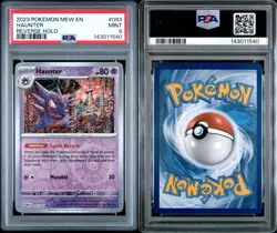 2023 POKEMON MEW EN-151 REVERSE HOLO #093 HAUNTER PSA 9 - Image 3