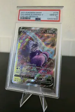 Pokemon 2021 Galarian Slowking V 179/198 Full Art Chilling Reign GEM MINT PSA 10 - Image 1