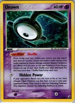 Unown E/28 Holo Unseen Forces - Pokemon Card - NM - Image 1