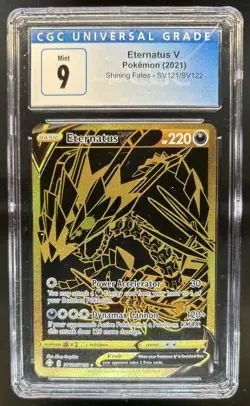 2021 Pokemon SWSH Shining Fates Eternatus V Shiny Vault #SV121CGC 9 Damaged - Image 1