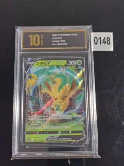 Pokemon TCG Chinese Leafeon V RR - Scarlet & Violet, CS4aC 008/132-Pyxis gold 10 - Image 1