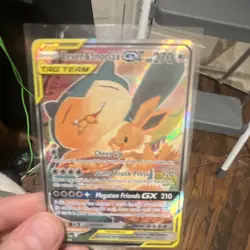 The Pokemon Company Eevee & Snorlax GX SM169 Promo Holo TAG TEAM 270 HP - Image 1