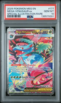 2025 POKEMON MEGA EVOLUTION SPECIAL ILLUSTRATION RARE MEGA VENUSAUR EX PSA 10 - Image 1
