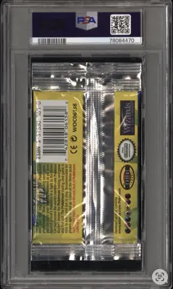 1999 Pokemon Base Set Unlimited Booster Pack PSA 8 Long Pack Venusaur Art - Image 2