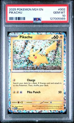 2025 POKEMON M24 EN-MCDONALD'S COLL #002 PIKACHU PSA 10 - Image 1