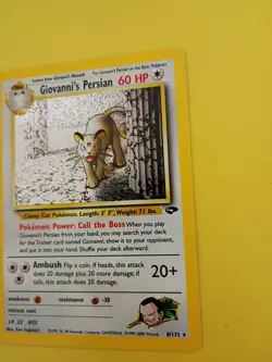 Pokemon TCG Giovanni's Persian 8/132 Gym Challenge Holo Rare (Near Mint) NM.. - Image 3
