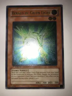 1X yugioh Herald of Green Light EOJ-EN018 1st Edition Ultimate Rare - Image 1