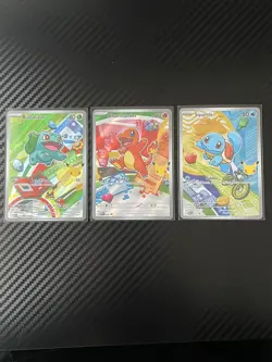 Pokemon TCG First Partner Illustration Collection Series 1 Kanto GEN 1 Starters - Image 1