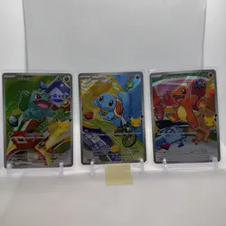 Pokemon TCG First Partner Illustration Collection Series 1 Kanto GEN 1 Starters - Image 1