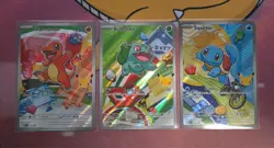 Pokemon First Partner Illustration Collection Series 1 Kanto GEN 1 Starters - Image 1