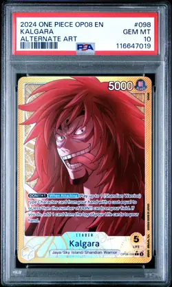 PSA 10 – 2024 ONE PIECE OP08-TWO LEGENDS 098 KALGARA ALTERNATE ART (English) - Image 1