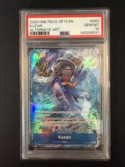 Kuzan [Alternate Art] OP12-043 One Piece Legacy Of The Master PSA 10 - Image 1