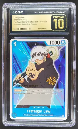 2022 ONE PIECE TRAFALGAR LAW SUPER PRE-RELEASE ST03-006 CGC 10 PRISTINE A PT - Image 1