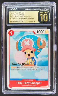 2022 ONE PIECE TONY TONY CHOPPER ST01-006 SUPER PRE-RELEASE CGC 10 PRISTINE A PT - Image 1