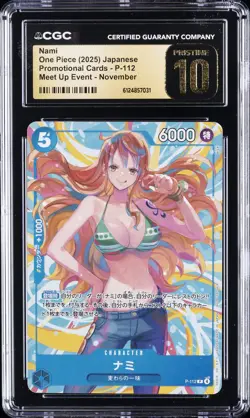 2025 ONE PIECE JPN PROMO CARD MEET UP EVENT NOVEMBER #P-112 NAMI CGC 10 PRISTINE - Image 1