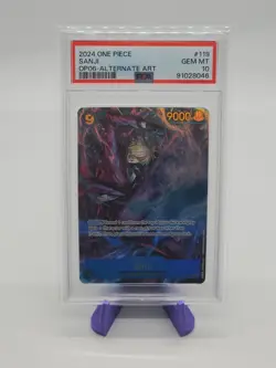 2024 ONE PIECE WINGS OF THE CAPTAIN #OP06-119 SANJI ALTERNATE ART PSA 10 - Image 1