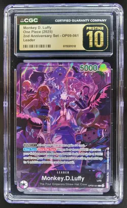 2025 ONE PIECE MONKEY D. LUFFY 2ND ANNIVERSARY CGC 10 PRISTINE B PT - Image 1