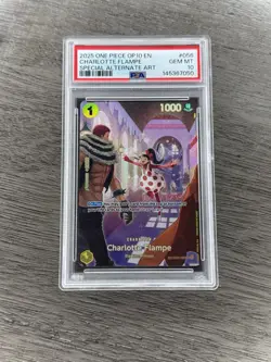 2025 ONE PIECE OP10 EN CHARLOTTE FLAMPE SPECIAL ALTERNATE ART PSA 10 - Image 1