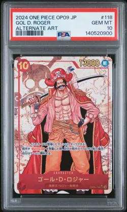 2024 One Piece OP09 Japanese Gol D Roger Alternate Art #118 PSA 10 GEM MINT - Image 1