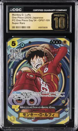 2024 ONE PIECE JPN PC ONE PIECE DAY 24 SUPER RARE MONKEY D. LUFFY CGC 10 PRISTIN - Image 1