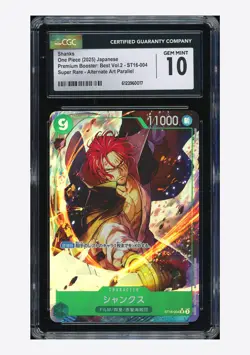 One Piece CGC 10 GEM MINT Shanks SR Alternate Art 2025 ST16-004 PRB02 Japanese - Image 1