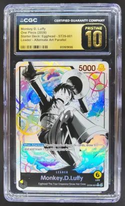 2026 ONE PIECE MONKEY D. LUFFY LEADER ALT ART ST29-001 CGC 10 PRISTINE A PT - Image 1