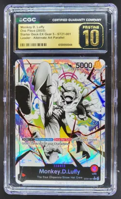 2025 ONE PIECE MONKEY D. LUFFY LEADER ALT ART ST21-001 CGC 10 PRISTINE A PT - Image 1