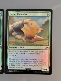 Lot of 4x Sazh's Chocobo U0200 Foil Final Fantasy MTG. NM. Never Played - Image 3