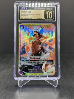 2025 One Piece Anime 25th Monkey D. Luffy Secret Rare CGC Pristine 10 #EB02-061 - Image 1