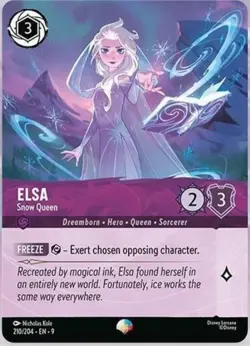 Disney Lorcana Fabled Elsa Snow Queen Epic Foil 210/204 - Image 1